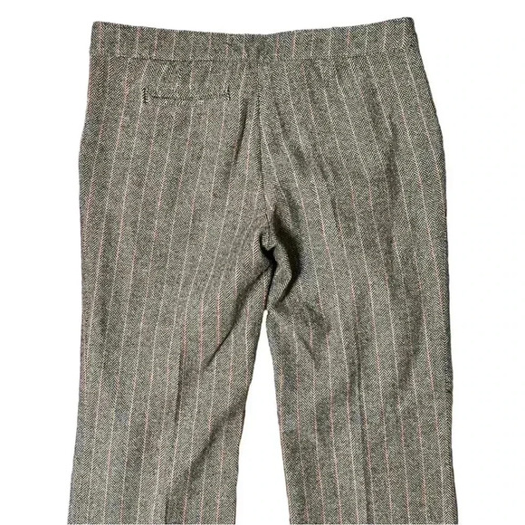 Bershka Wool Blend Brown Striped Trousers Size 6 - Picture 5 of 7